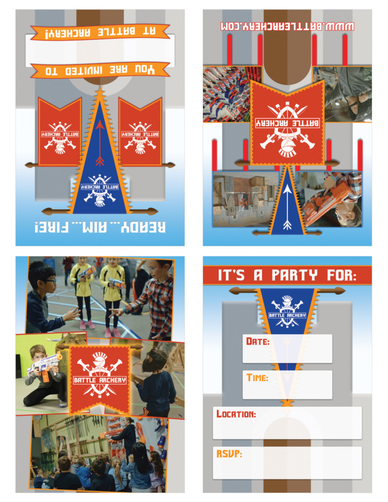 nerf zone party invitation