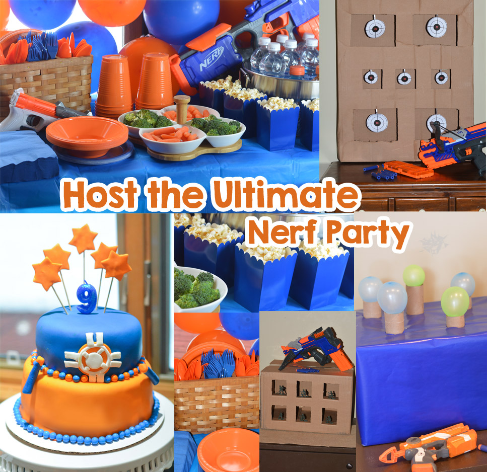 nerf party food and decorations
