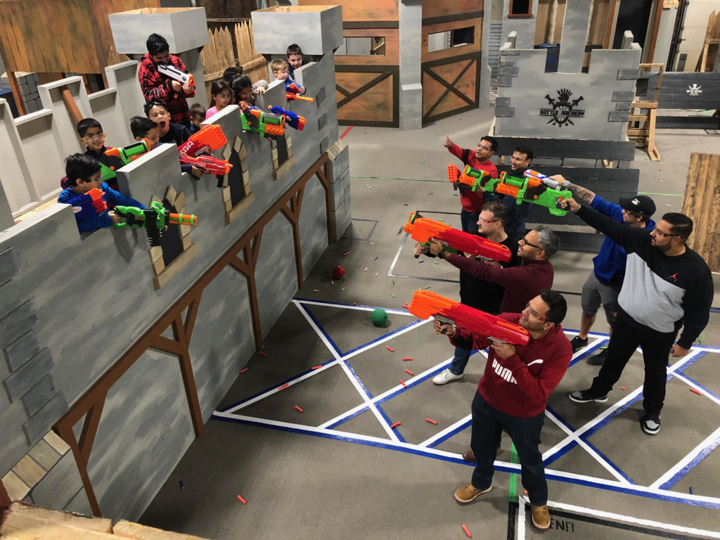 kids on bridge shoot adults