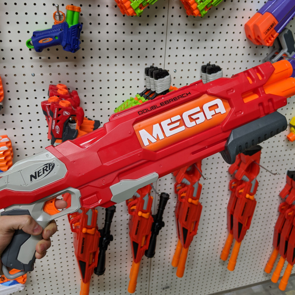 nerf zone double breach mega nerf gun