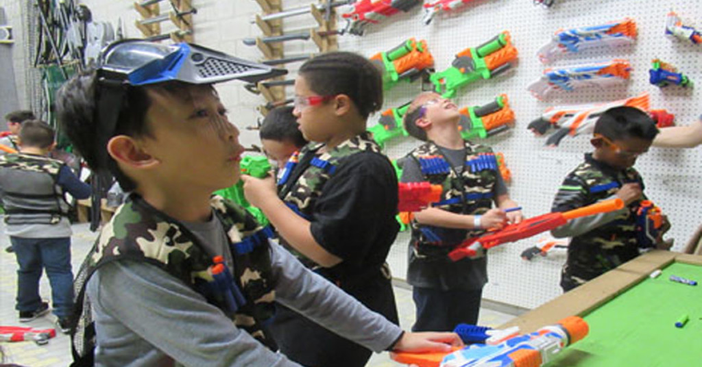 nerf kids birthday party at battle archery